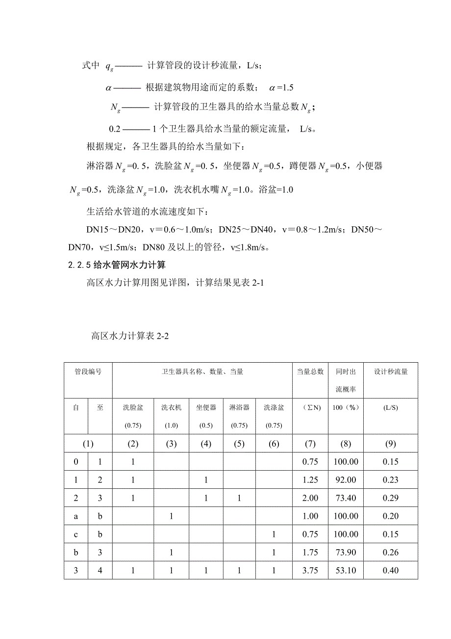 给水部分水力计算_第3页