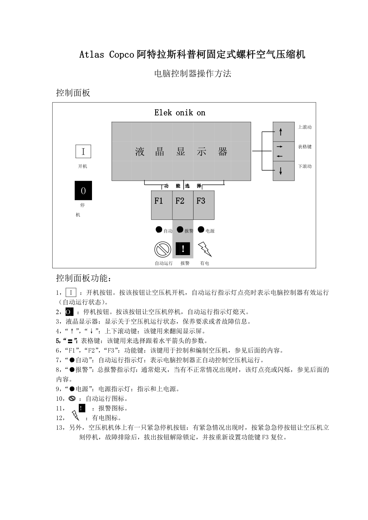 阿特拉斯空压机操作说明_第1页