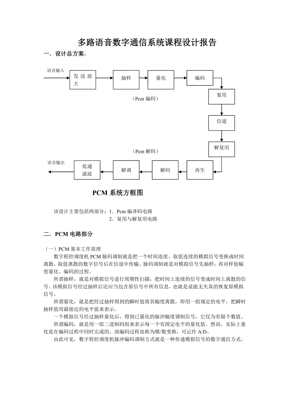 多路语音数字通信系统_第1页