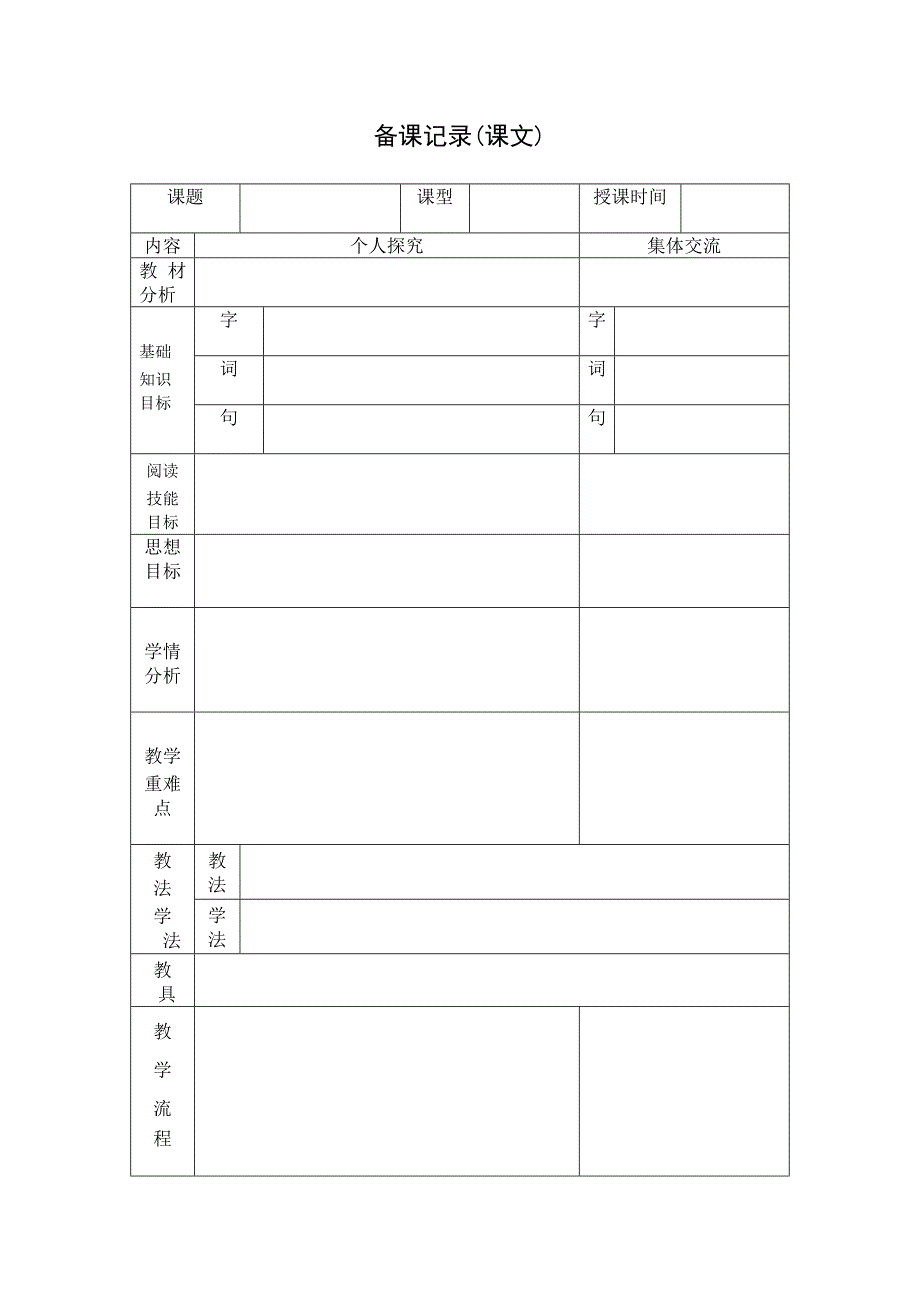 思茅第五小学语文教学设计模板 (2)_第2页