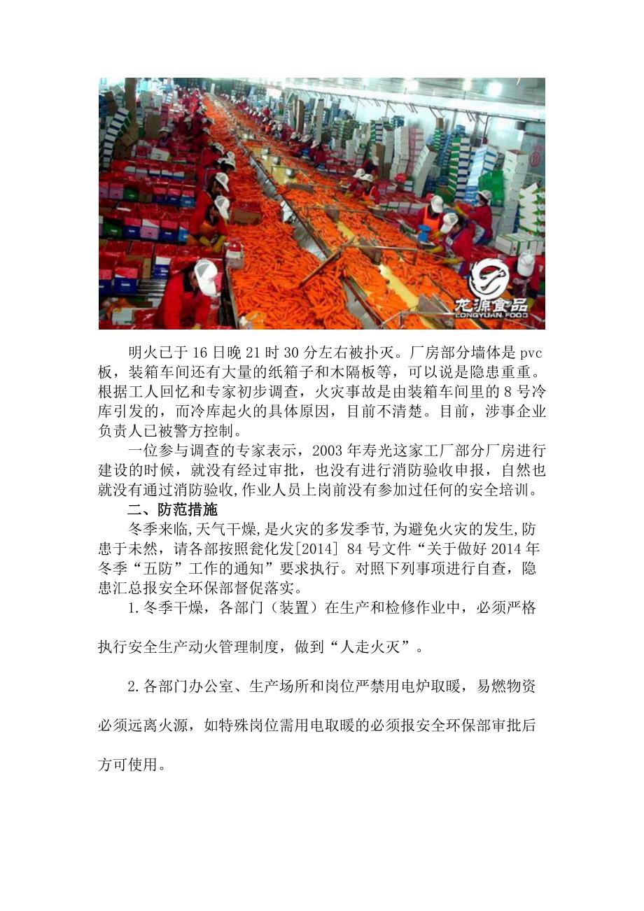 山东寿光龙源食品公司火灾事故案例_第2页