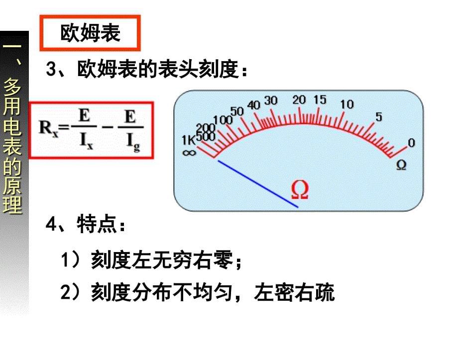 人教版物理选修3-1 2.8 多用电表的原理及使用 课件 (共29张PPT)_第5页