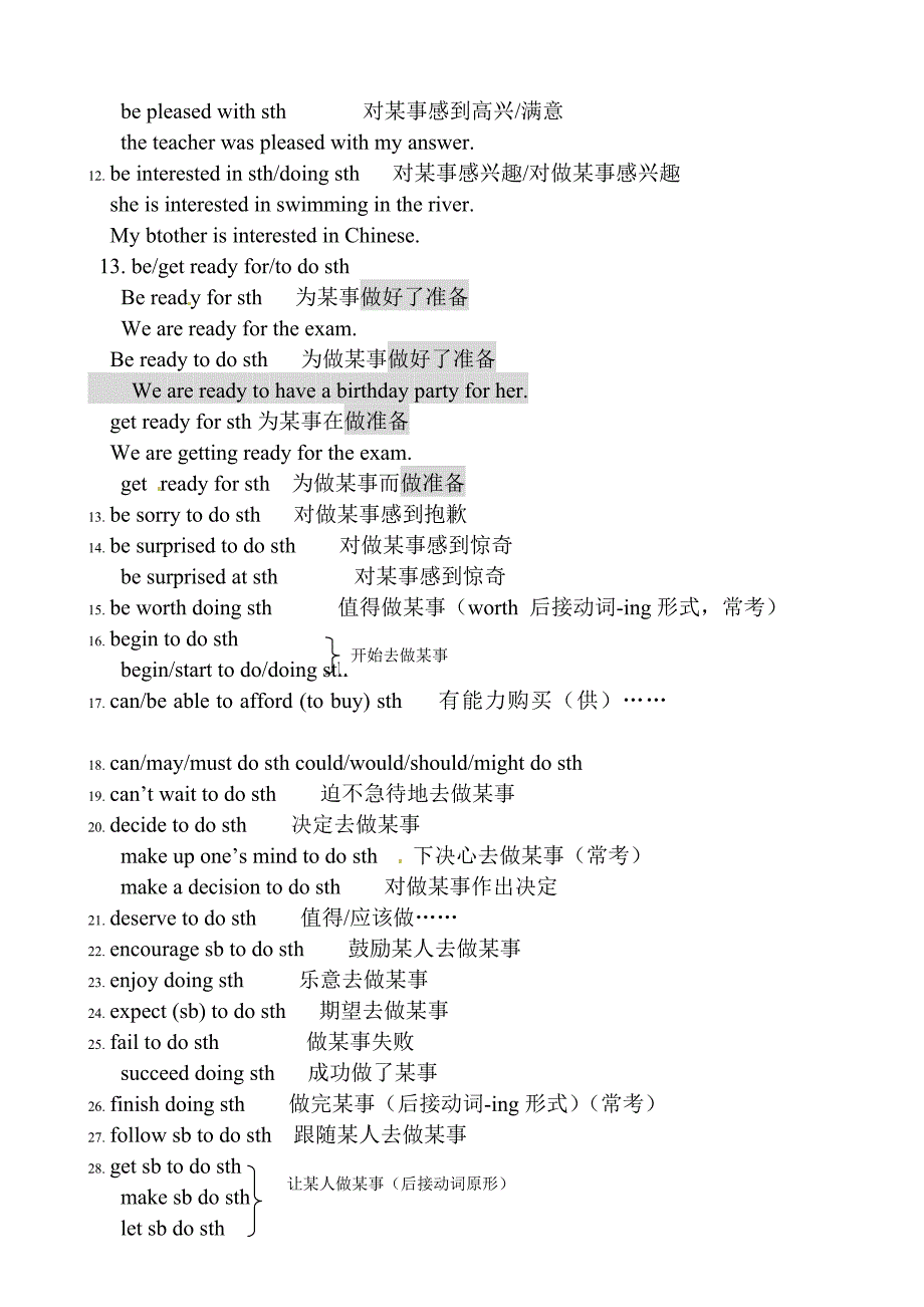 九年级英语复习：常用动词惯用方法_第2页