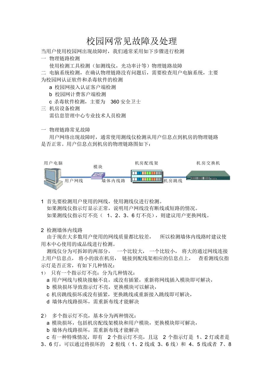 校园网常见故障及处理_第1页
