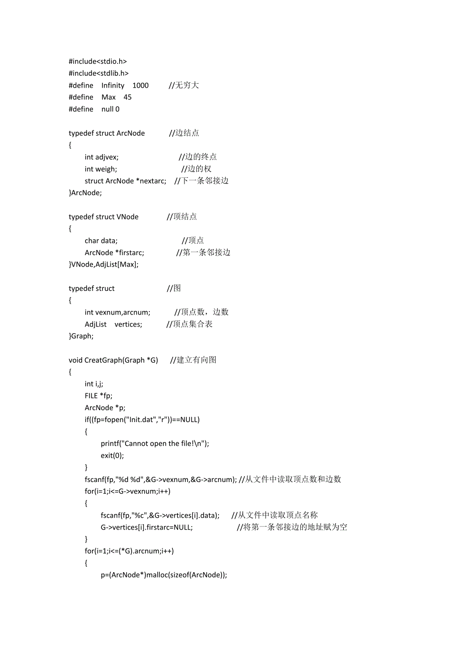 c语言求解多段图(向前处理法)_第1页