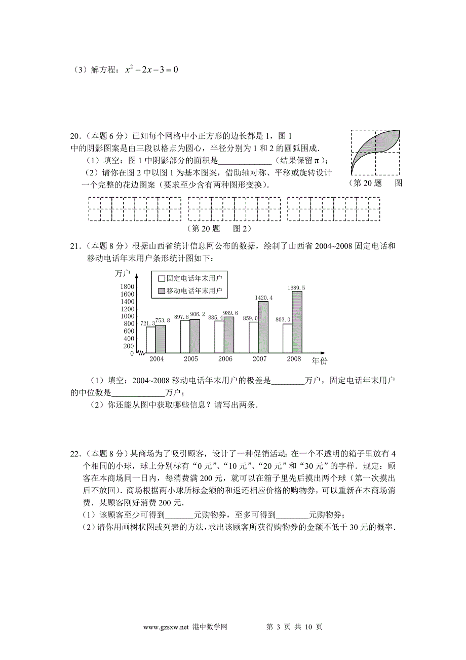 2009年山西省中考市试卷及答案_第3页