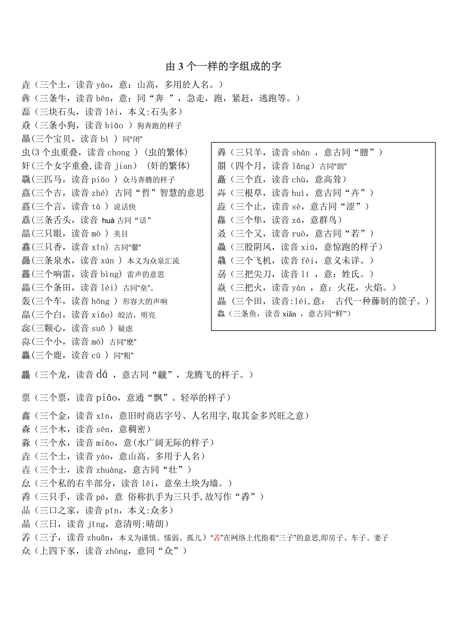由3个一样的字组成的字_第1页