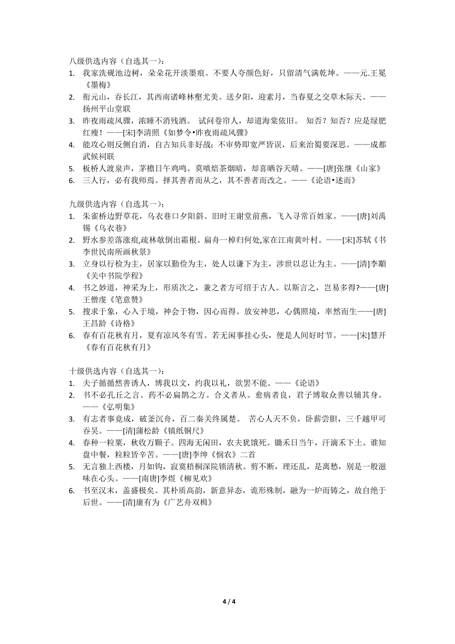 2010年江苏省文联书画等级考核考试简章_第4页