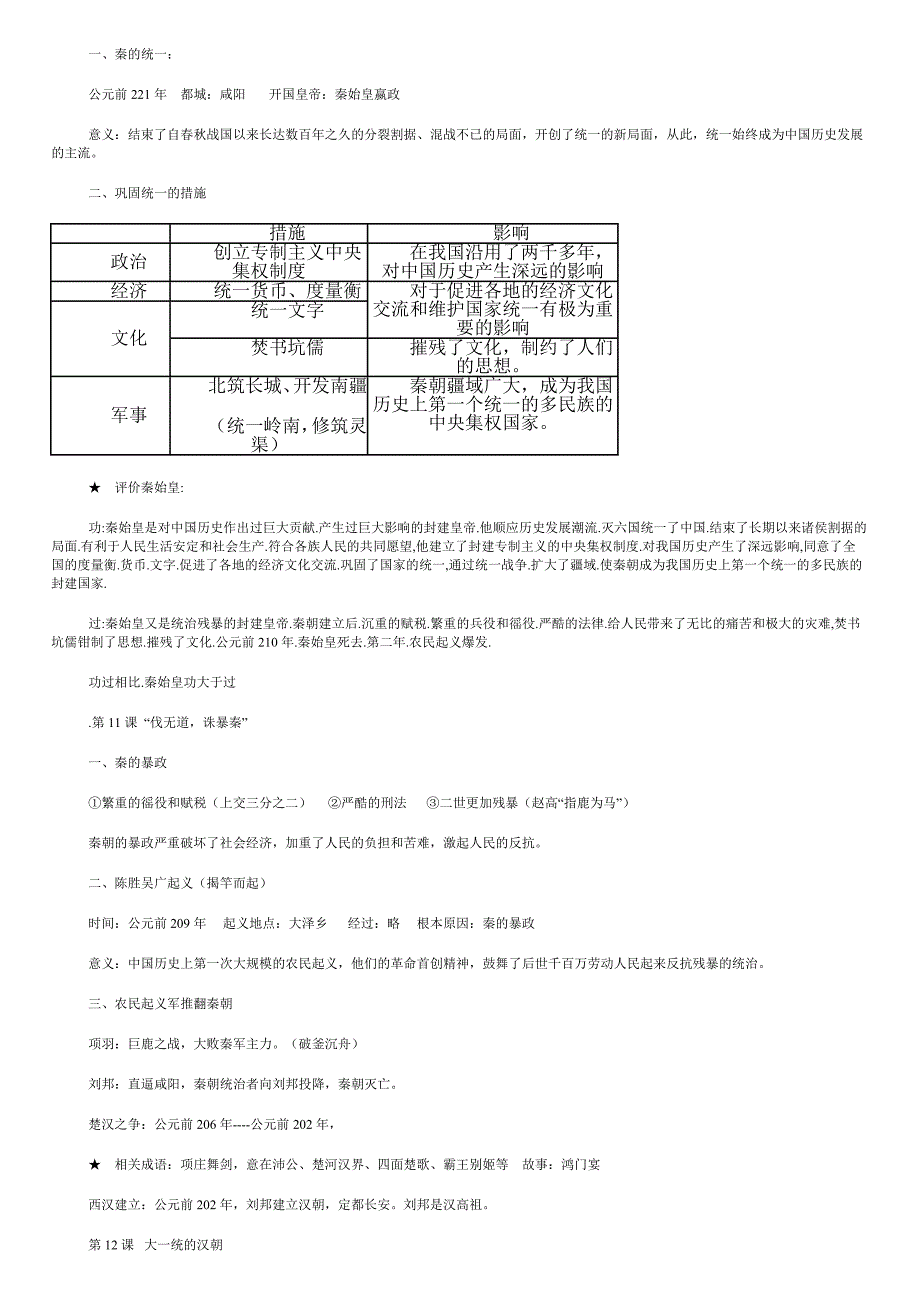 人教版七年级历史上册复习资料3_第4页