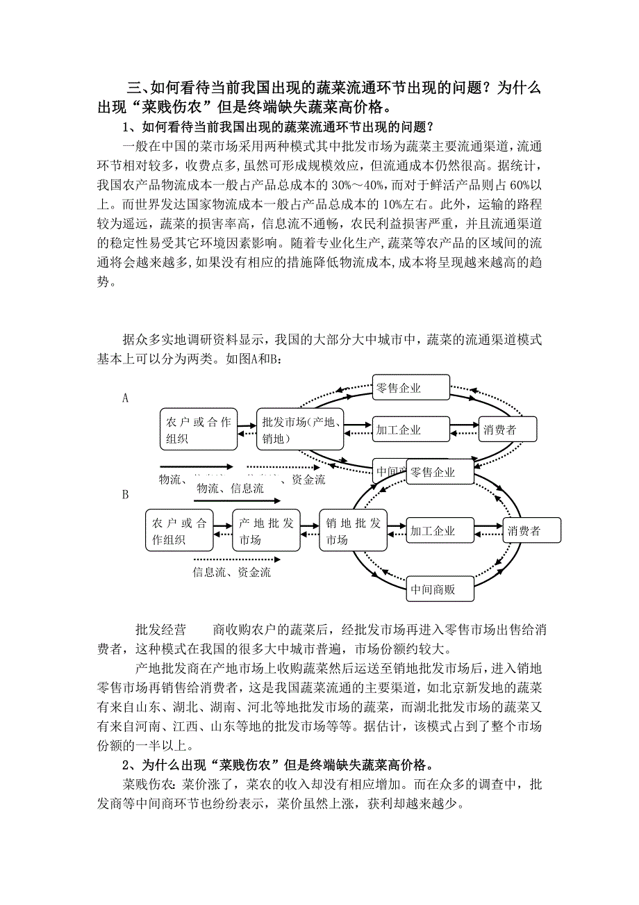 蔬菜流通环节出现的问题_第1页