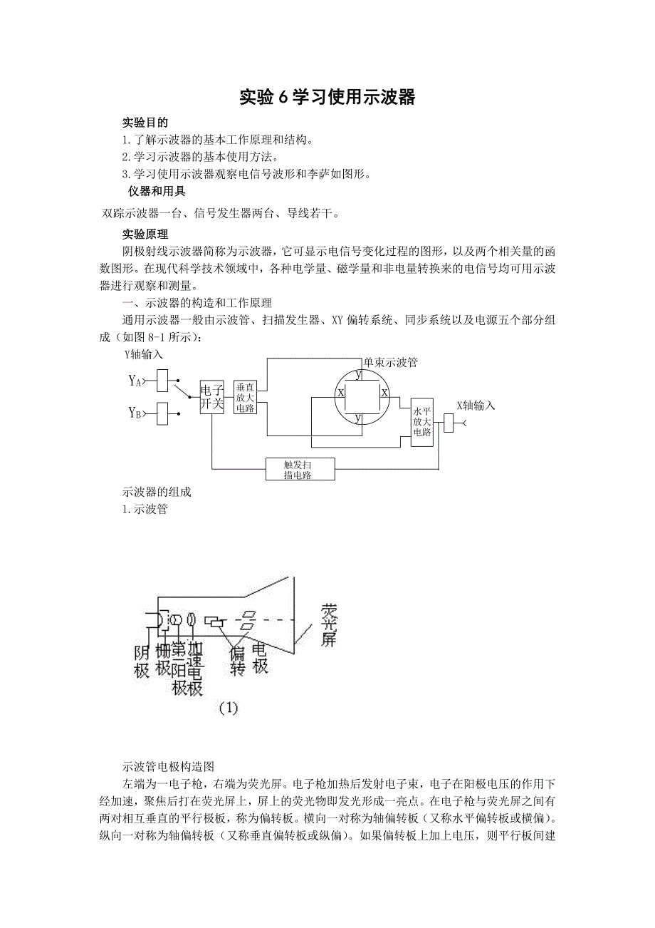 实验6学习使用示波器_第1页