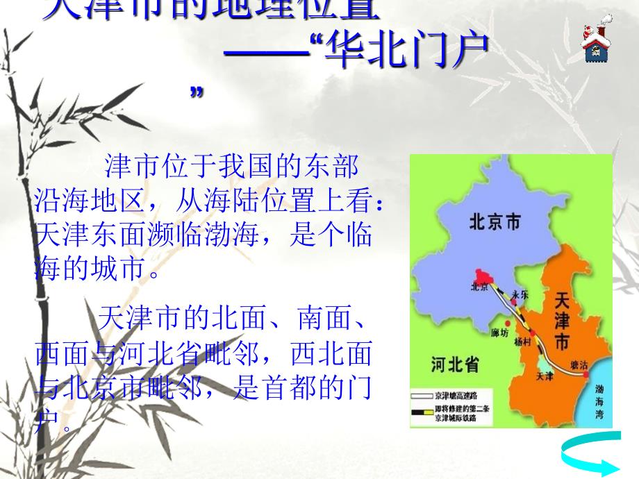 八年级地理下册：第二章第二节 “华北门户”——天津市(课件)湘教版_第3页