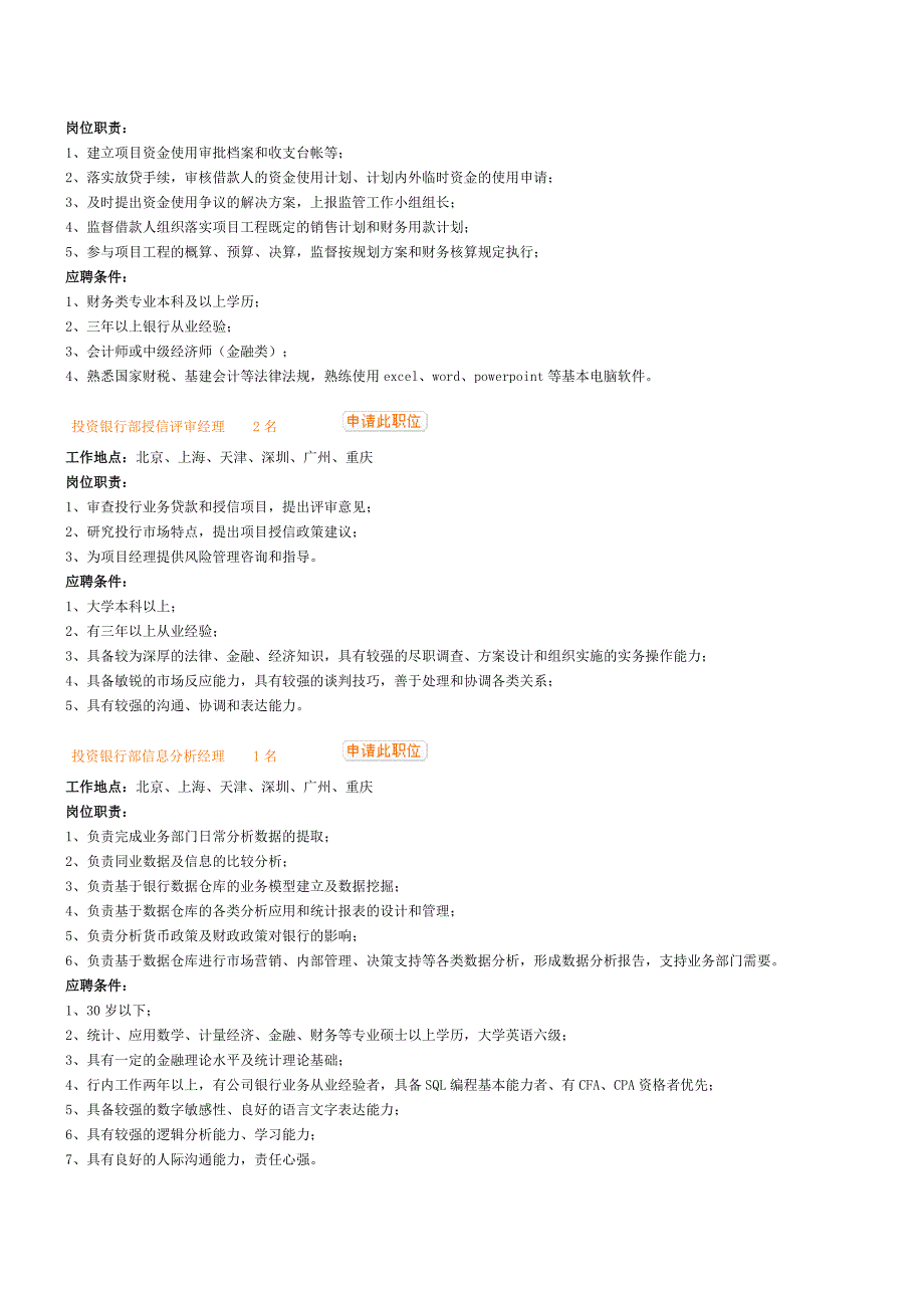 投资银行部职位列表_第4页