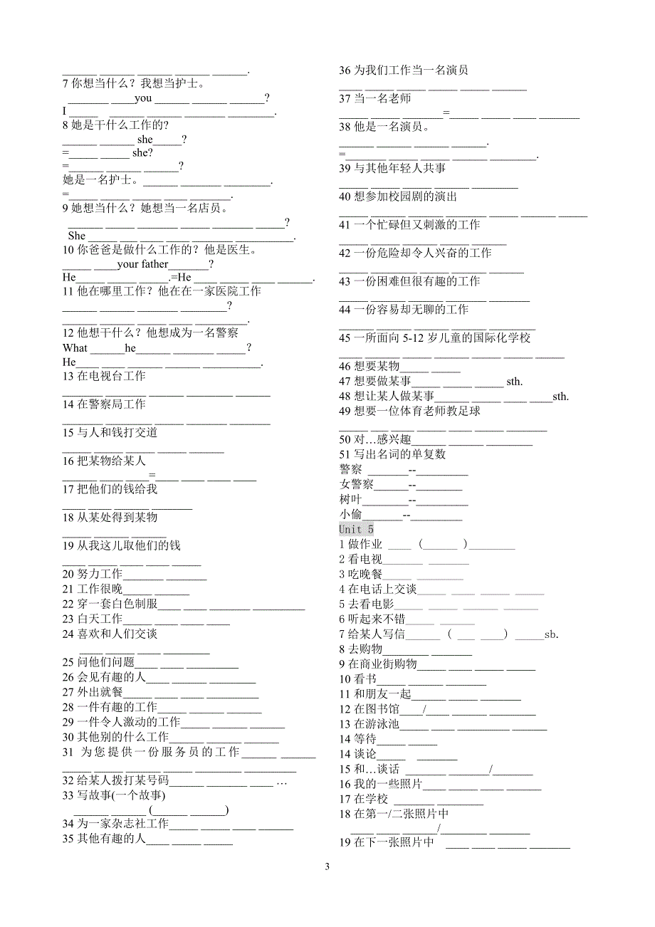 初一Unit1-12词组与重点句子_第3页