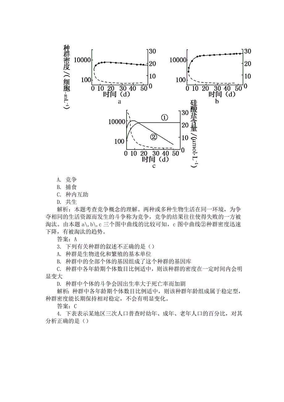 阶段质量评估(十三)：生态因素与种群、群落_第2页