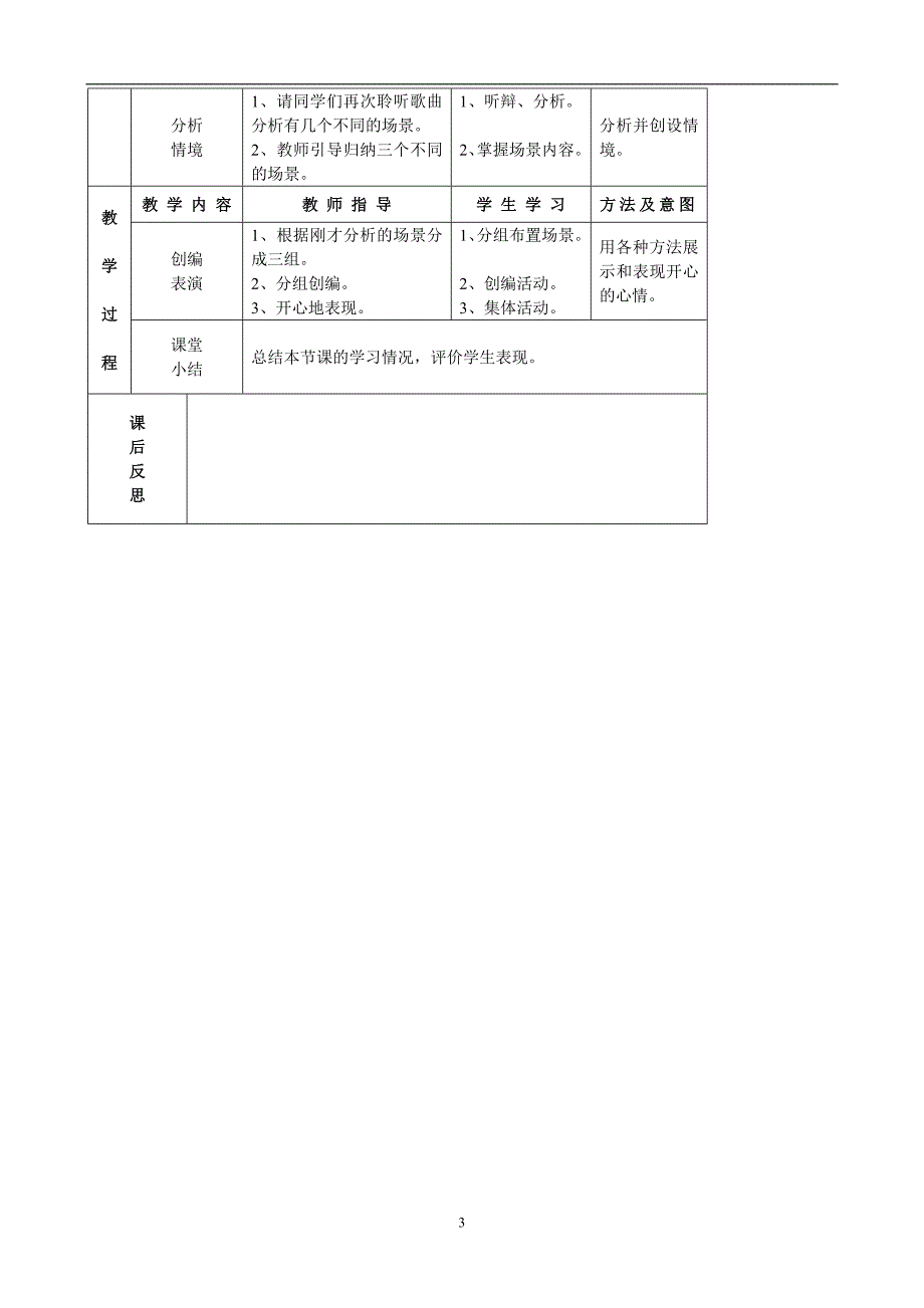 湘教版二年级下册音乐教案(1)_第3页