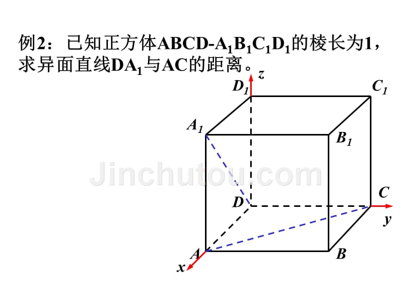 【数学】3.2《立体几何中的向量方法(五)》课件(新人教B选修2-1)空间距离_第3页