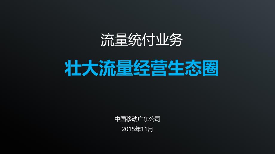 19-GD-04 流量统付业务打造流量经营生态圈(广东)_第1页
