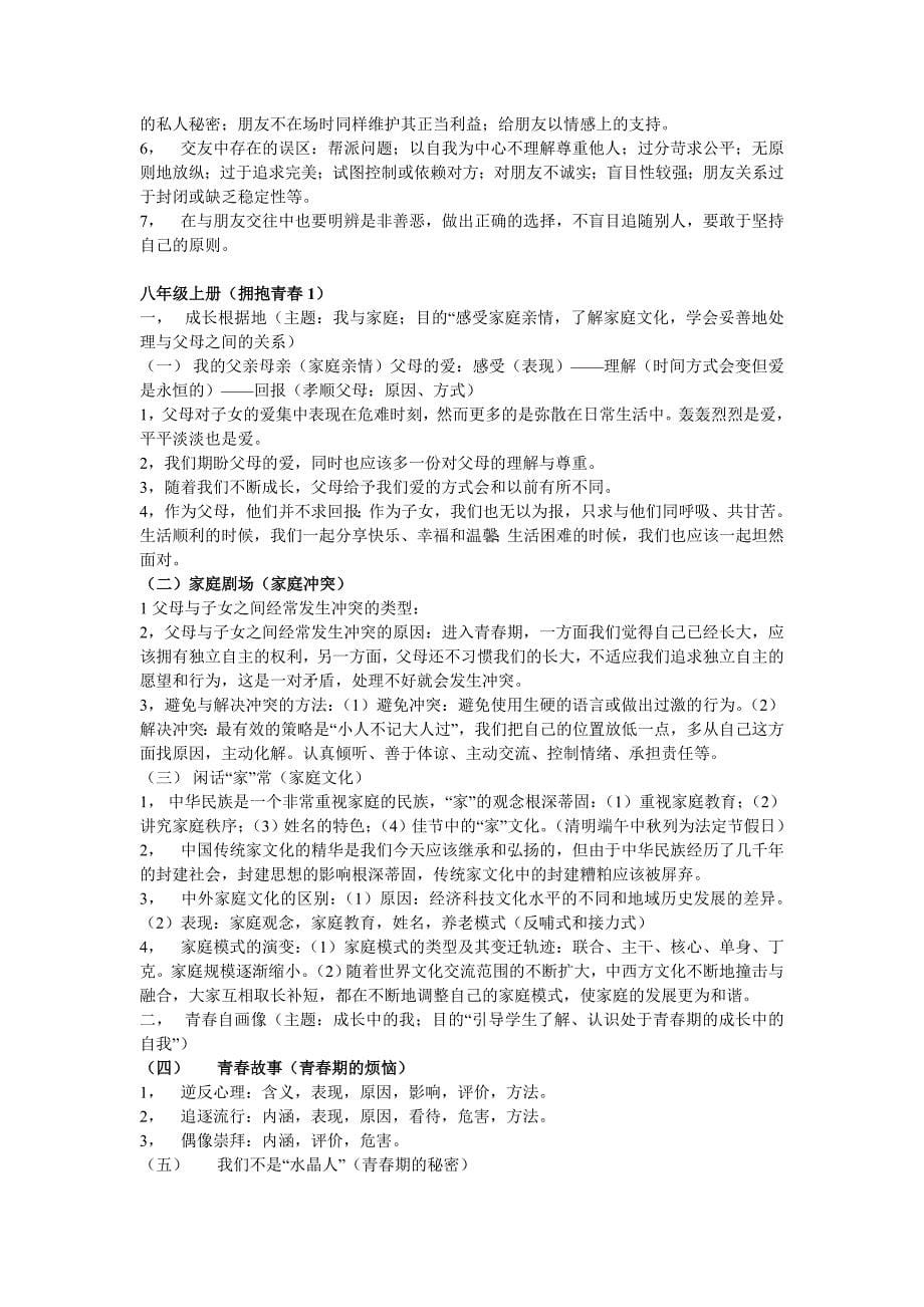 中考思想品德复习资料人民版_第5页