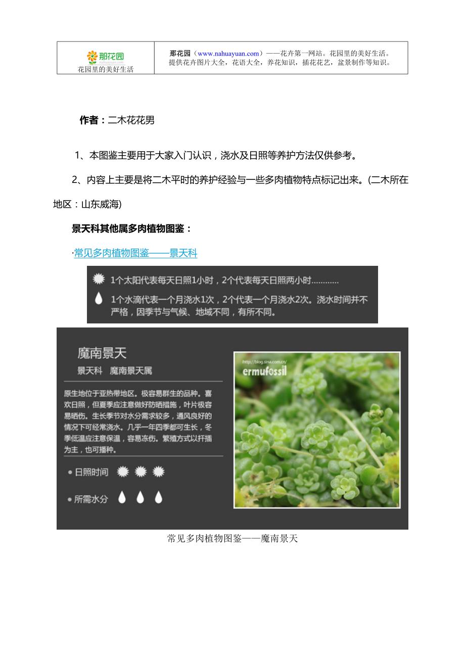 常见多肉植物图鉴——景天科其他属种_第1页