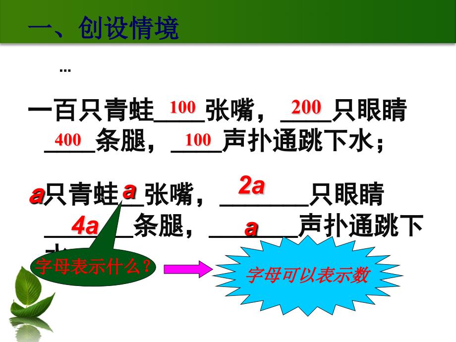 北师大版七年级 第三章 3.1字母表示数_第3页