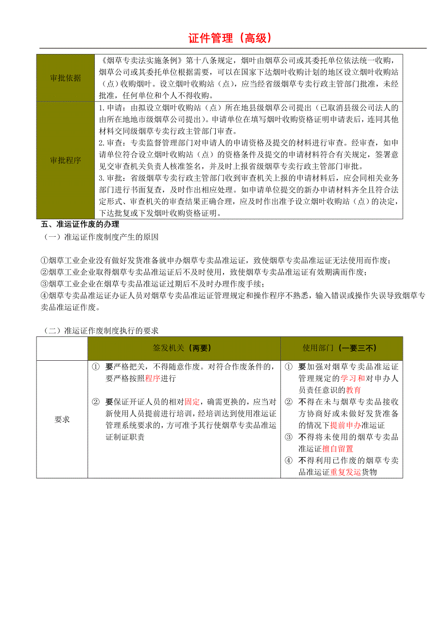 新版技能鉴定教材知识点整理(高级烟草专卖管理员)_第4页