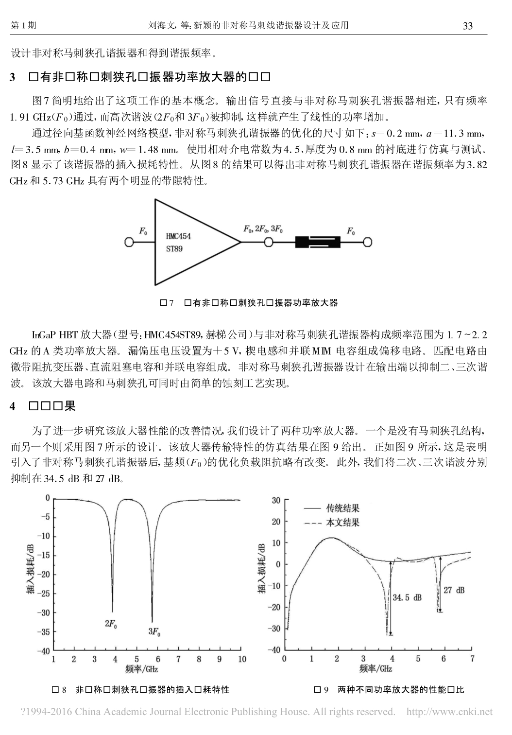 新颖的非对称马刺线谐振器设计及应用刘海文_第5页
