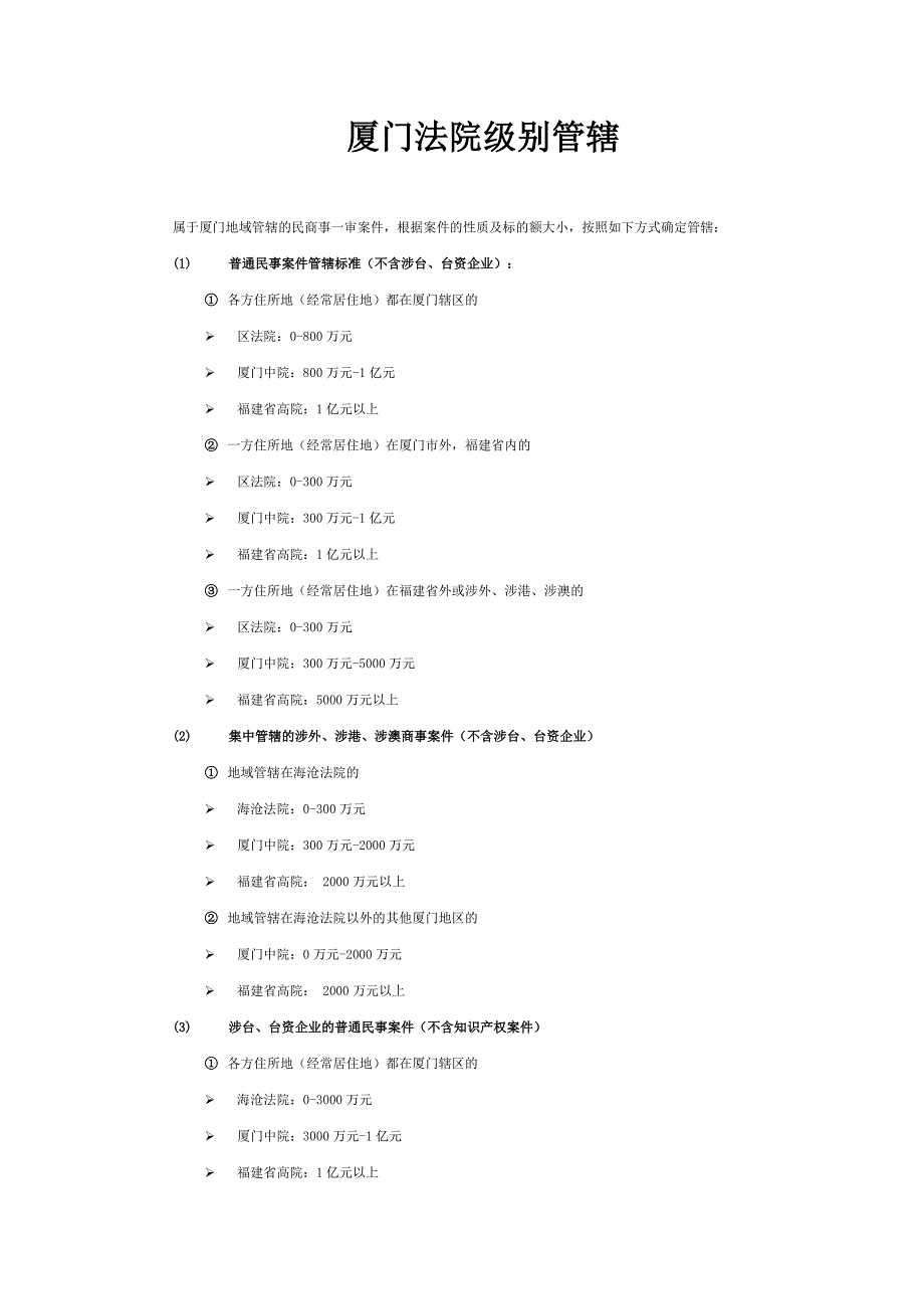 厦门法院级别管辖标准_第1页