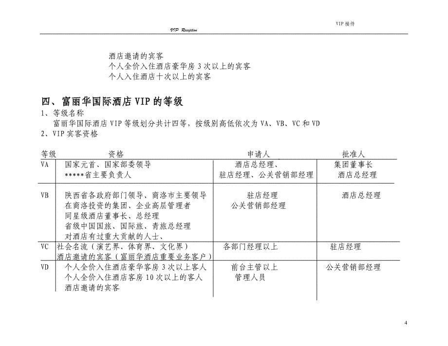 富丽华国际酒店VIP接待流程_第5页