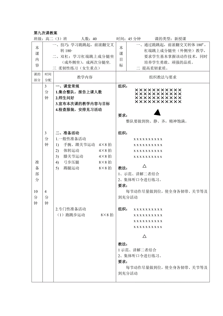 河科大学校体育--体操学教案模板_第1页