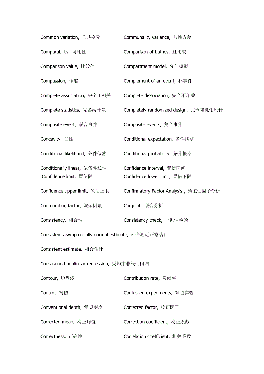 spss常用统计词汇中英对照表_第4页