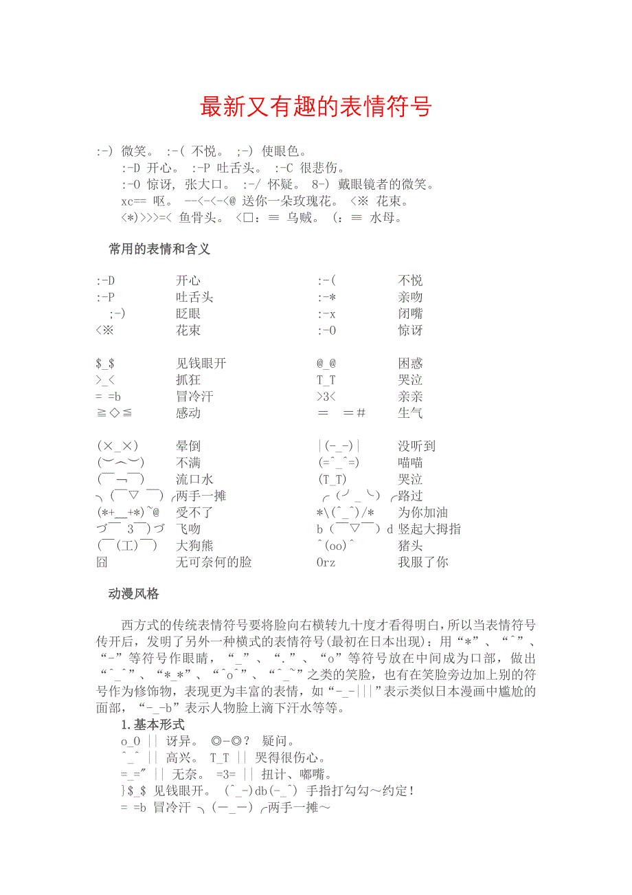 最新又有趣的表情符号_第1页