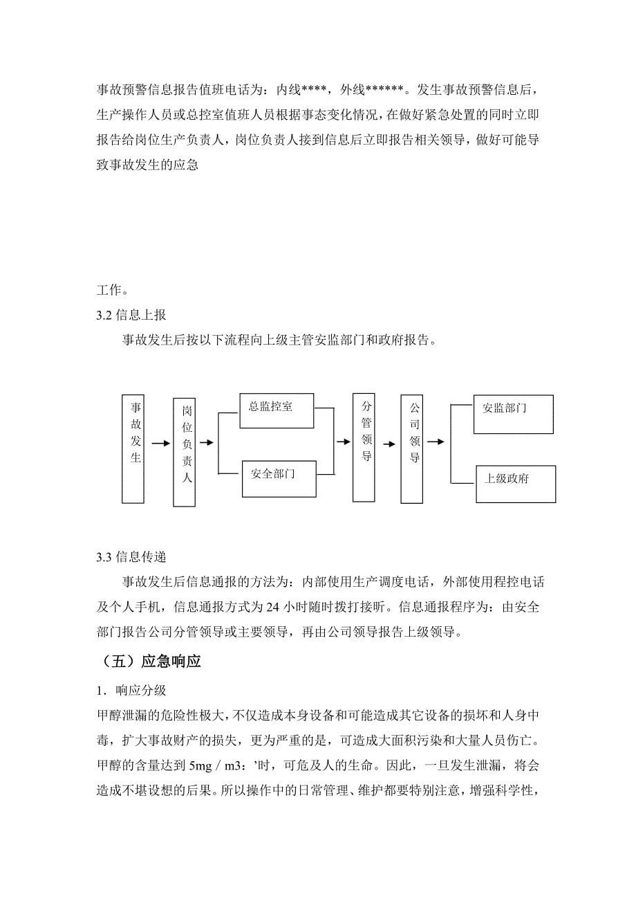 甲醇泄漏事故应急预案_第5页