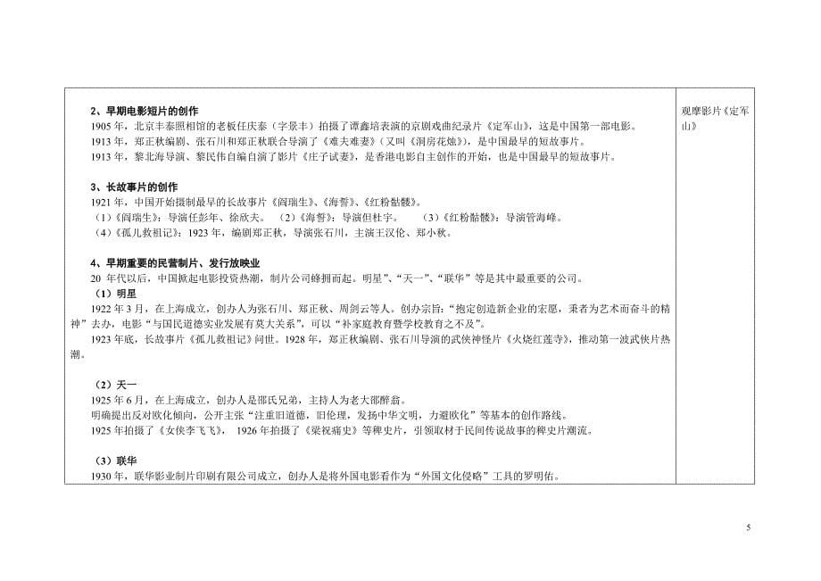 中国电影艺术史课程教案讲义_第5页