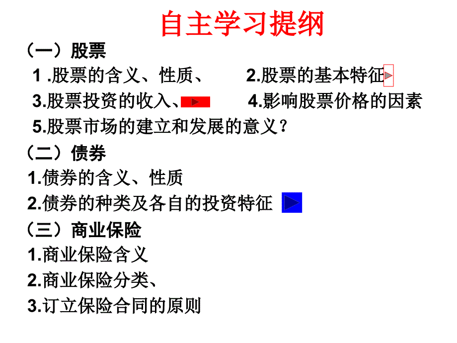 2.6.2股票、债券和保险 课件(人教版必修1)_第3页