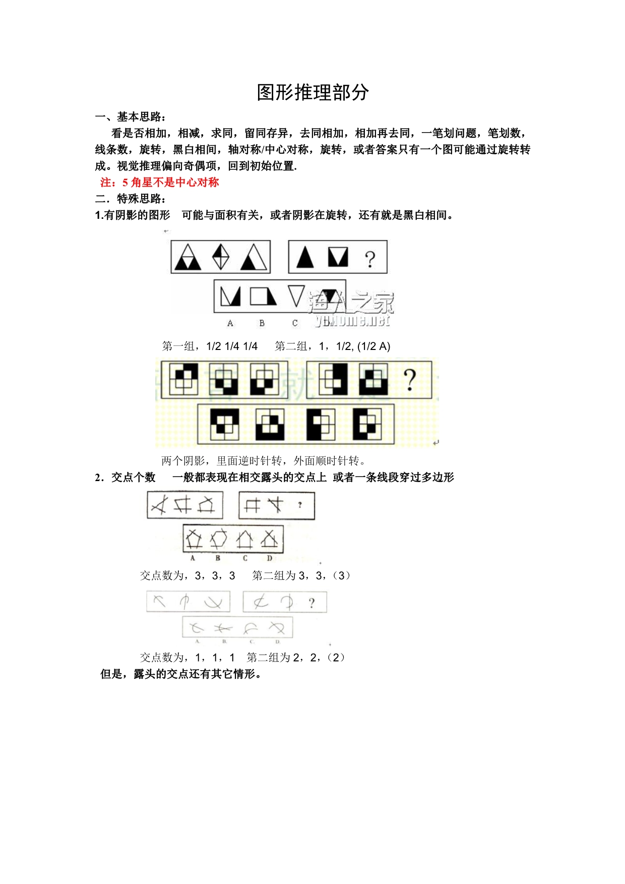 图形推理部分含例题解析_第1页