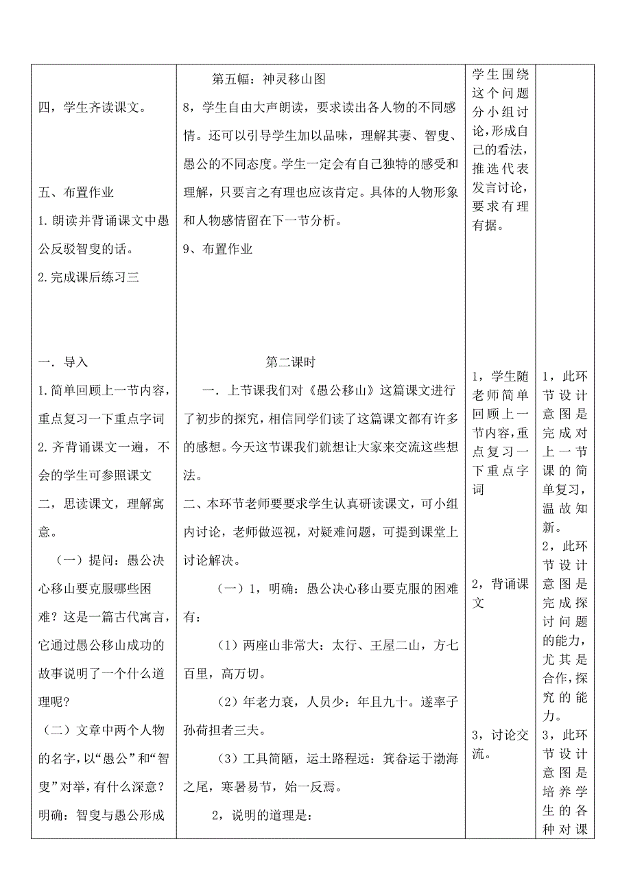 《愚公移山》教学案—史为阵侯敏_第4页