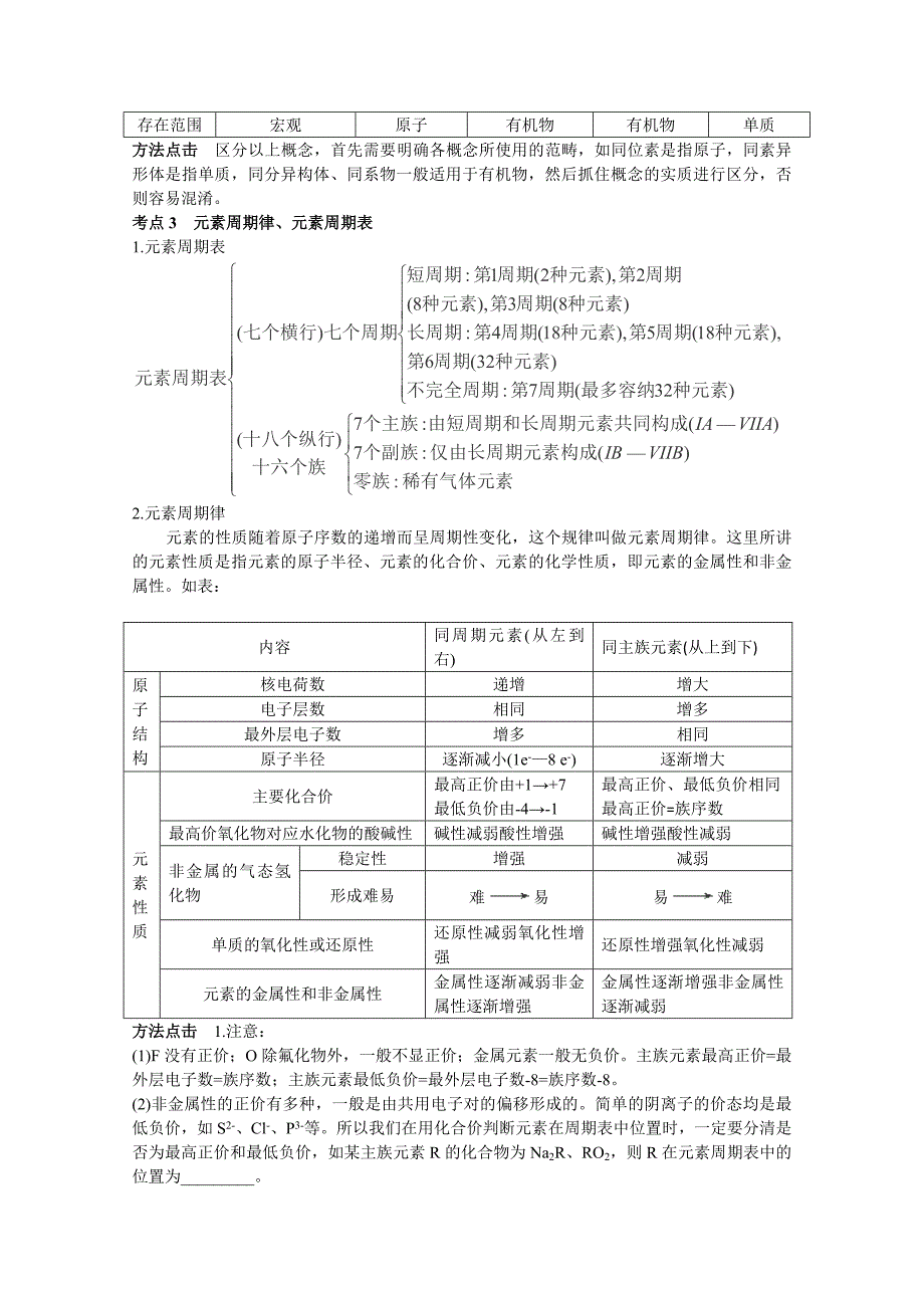 2013高考化学二轮复习专题辅导教案：3元素周期律元素周期表_第2页