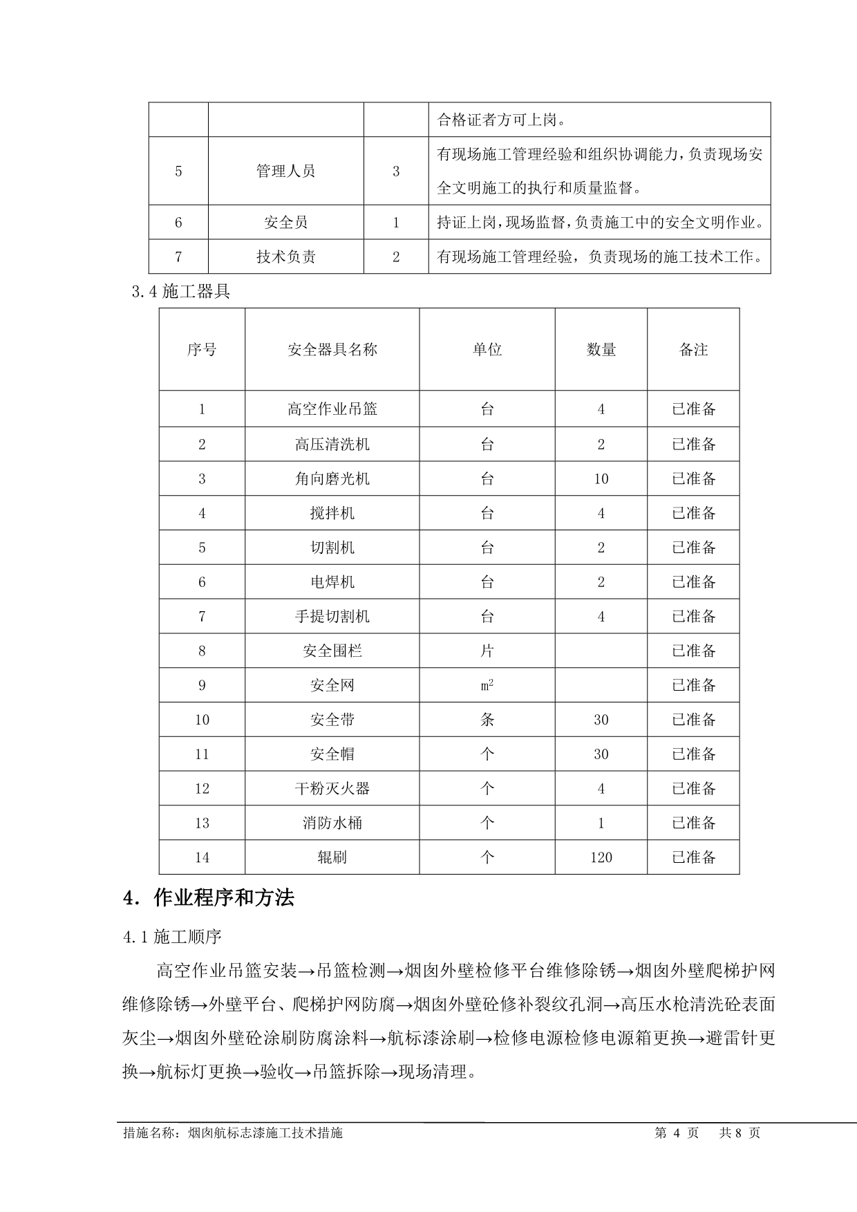 舟山烟囱航标漆施工技术措施2_第5页