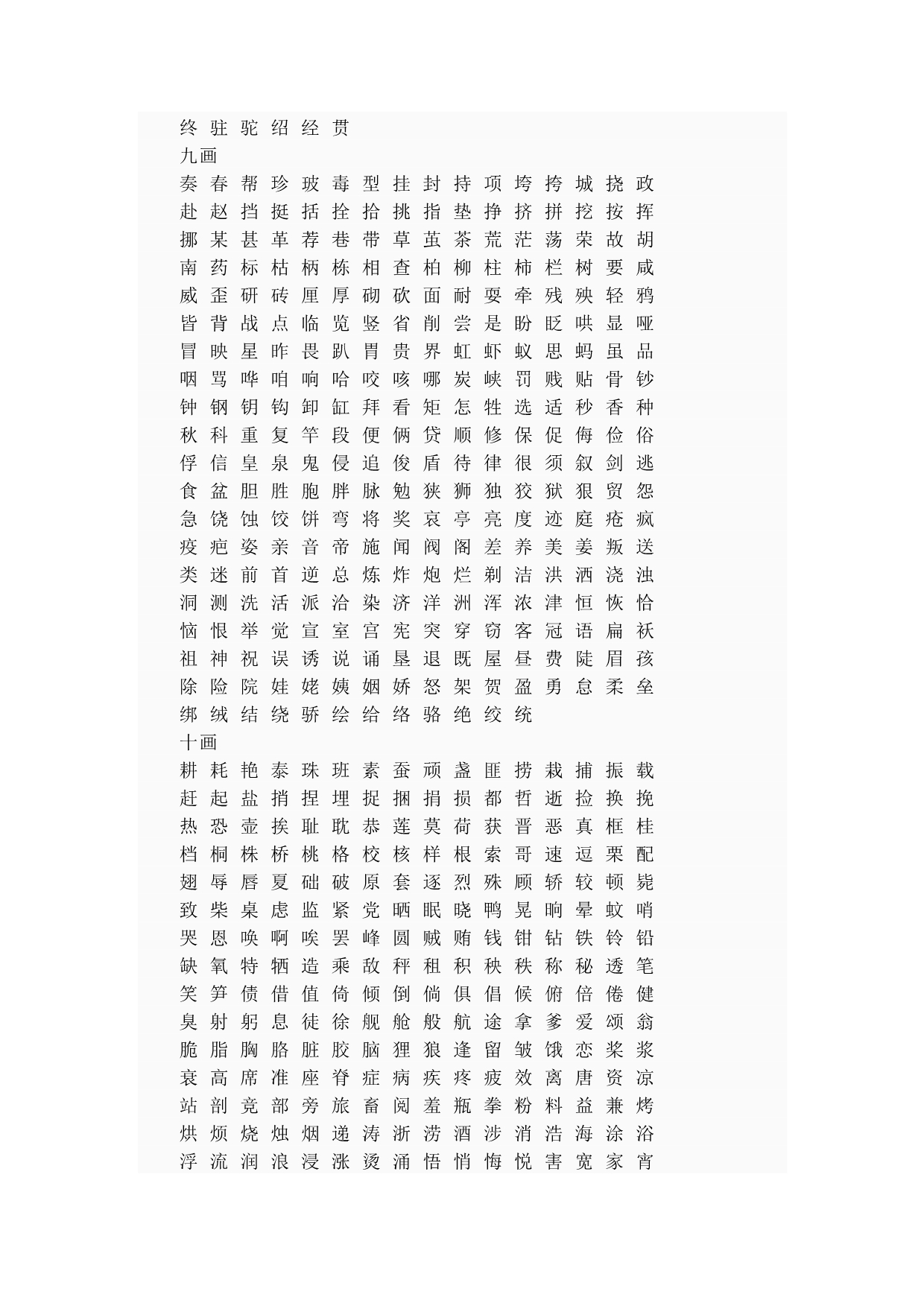 最常用的500个汉字_第4页