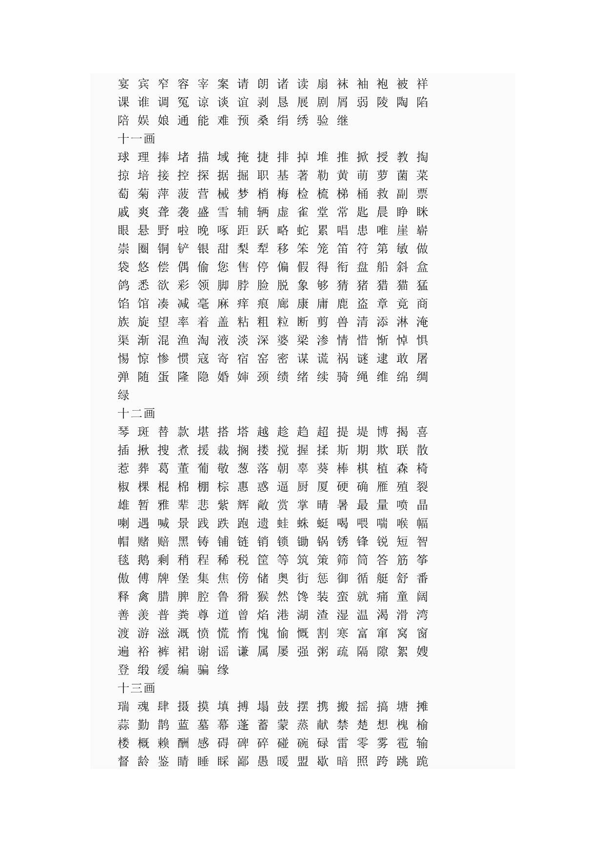 最常用的500个汉字_第5页