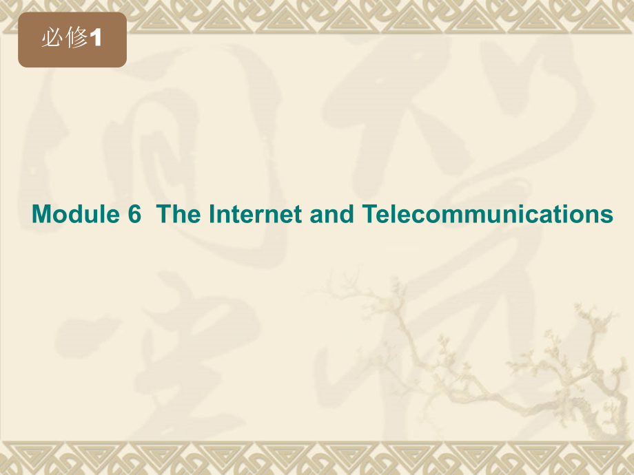 Module 6 The Internet and Telecommunications(外研版必修1)_第1页