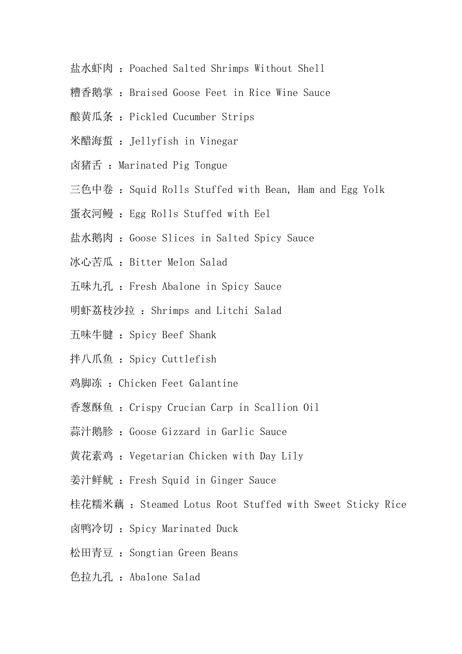 饭桌上的各种菜单翻译_第4页