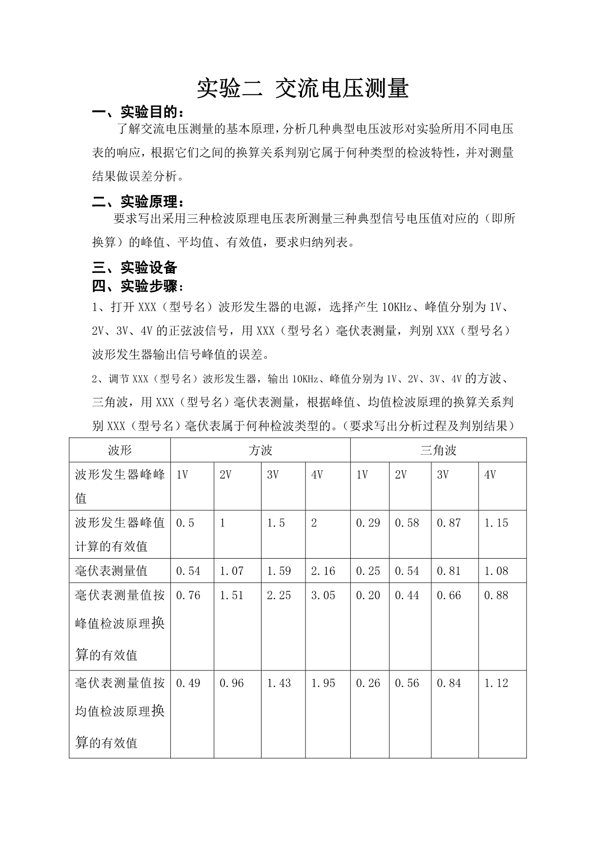 实验二 交流电压测量_第1页