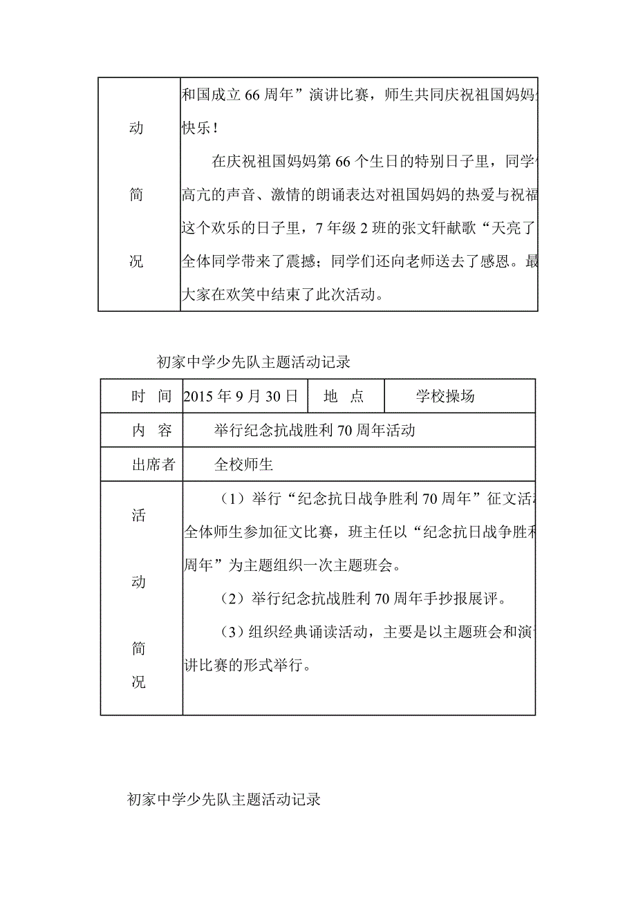 初级中学少先队主题活动记录_第2页