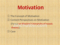 Motivation管理学英文版