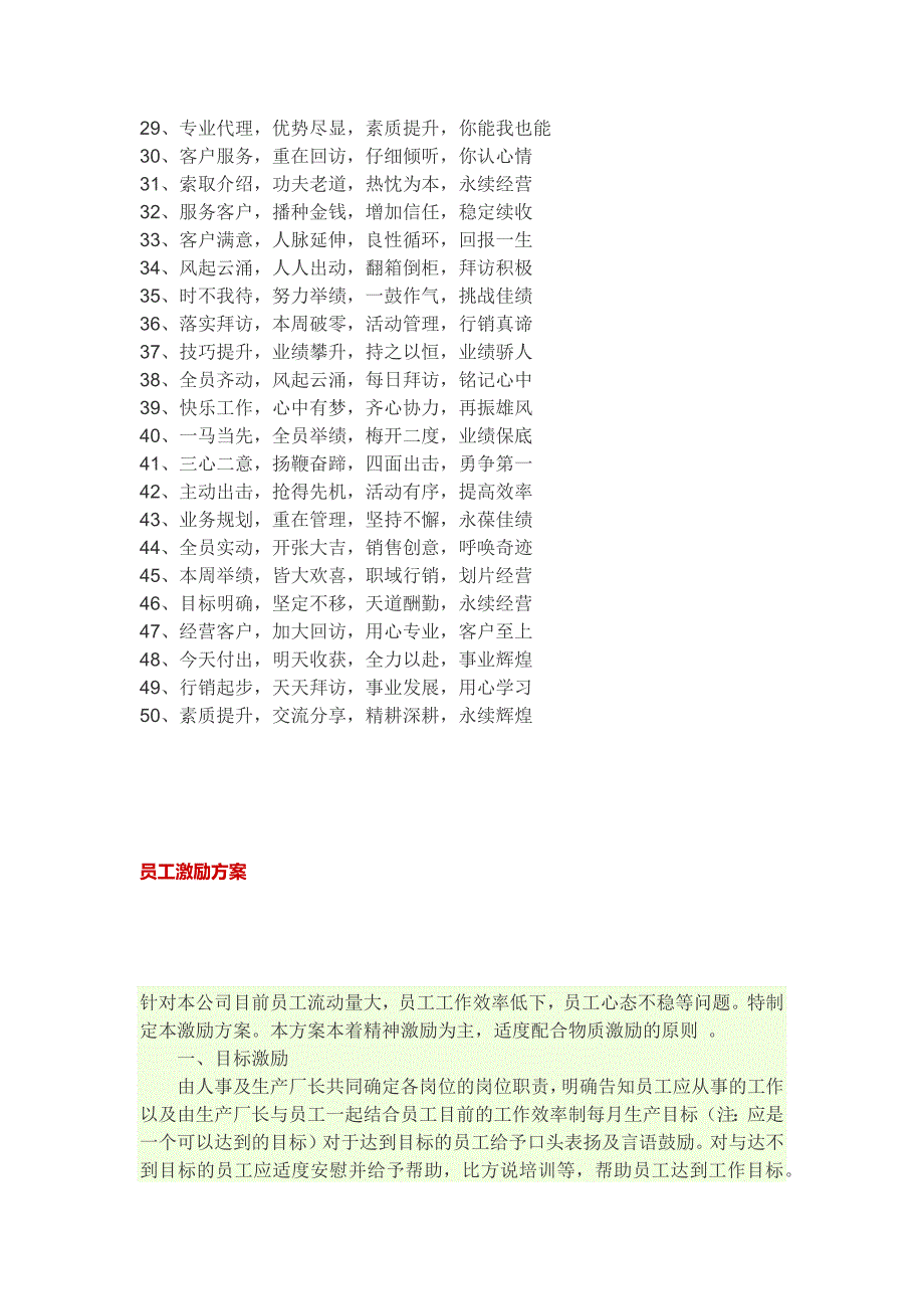 公司团队激励口号--2014年最新_第2页