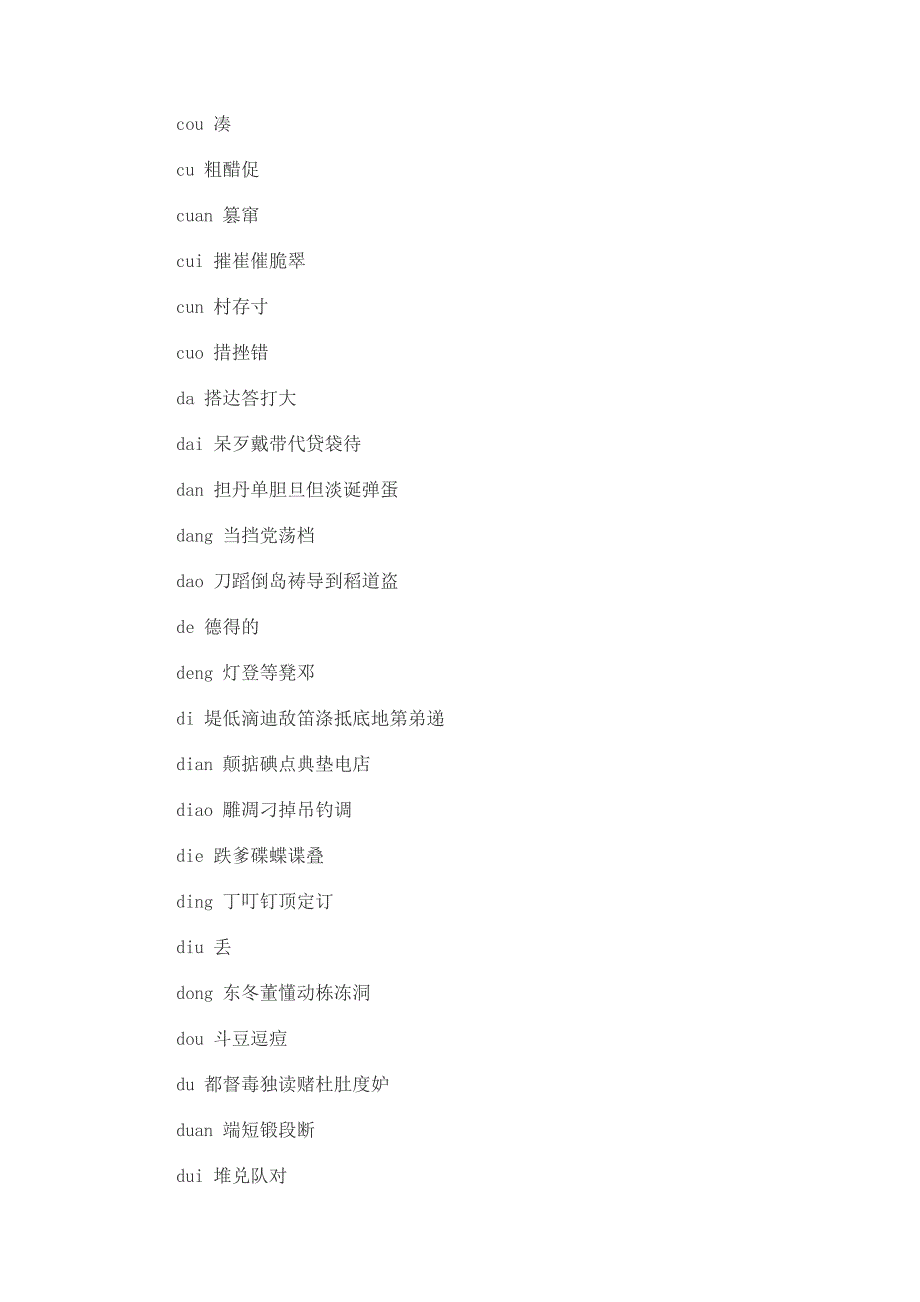 最全最实用汉字拼音表_第3页