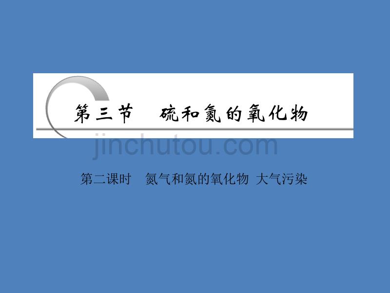 《创新方案》高中化学人教版必修一第四章 第三节 第二课时 氮气和氮的氧化物 大气污染_第3页