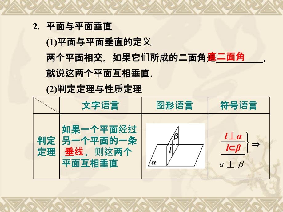 2016高考数学一轮复习 8-4 直线 平面垂直的判定与性质课件 新人教A版_第4页